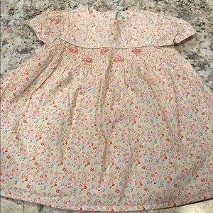 Smocked floral dress